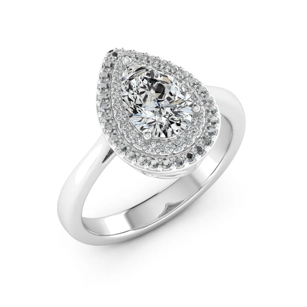 1.77 d.e.w cts Heather Moissanite Ring
