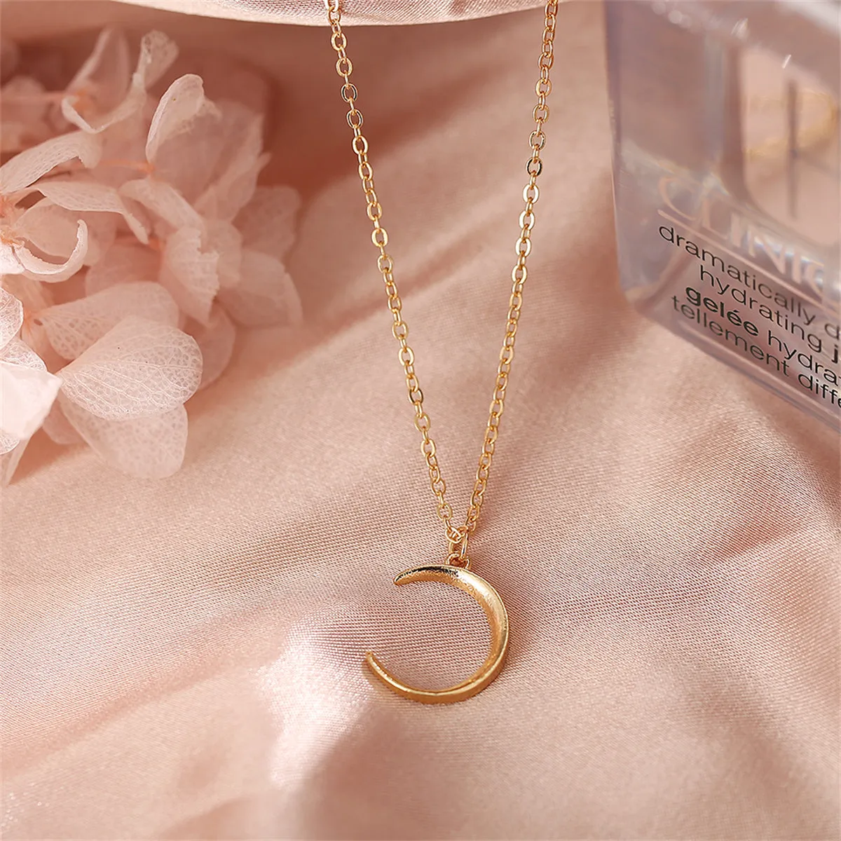 18K Gold-Plated Moon Pendant Necklace