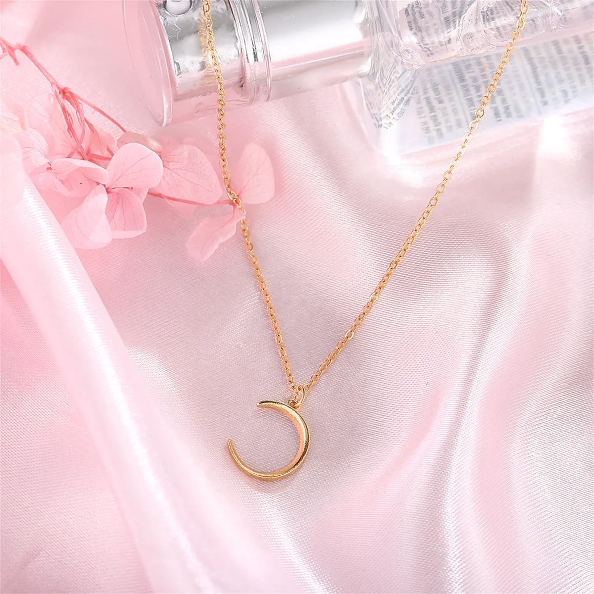 18K Gold-Plated Moon Pendant Necklace