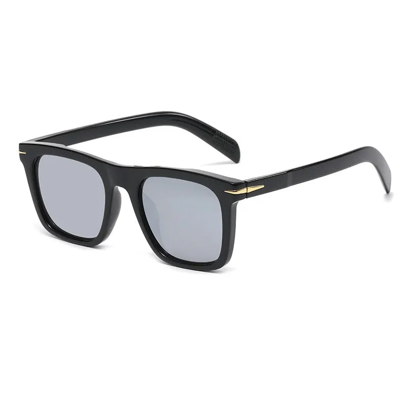 2023 Classic Men's Square Sunglasses Fashion Rivet Retro Beckham Style Driver Eyewear JN1210