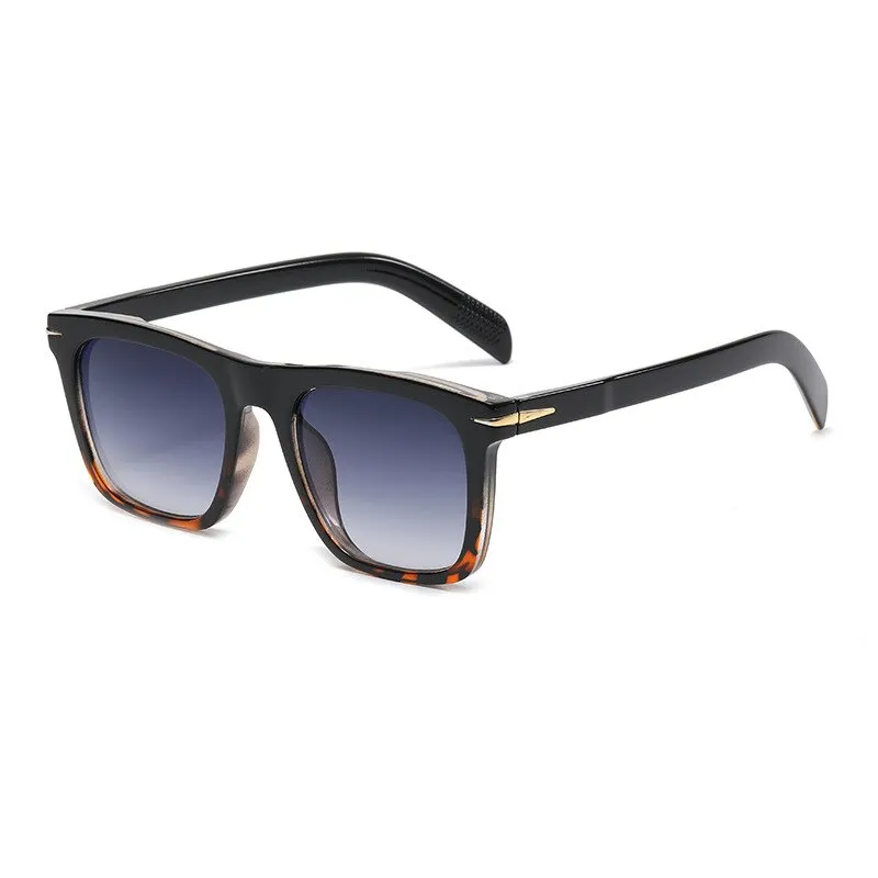 2023 Classic Men's Square Sunglasses Fashion Rivet Retro Beckham Style Driver Eyewear JN1210