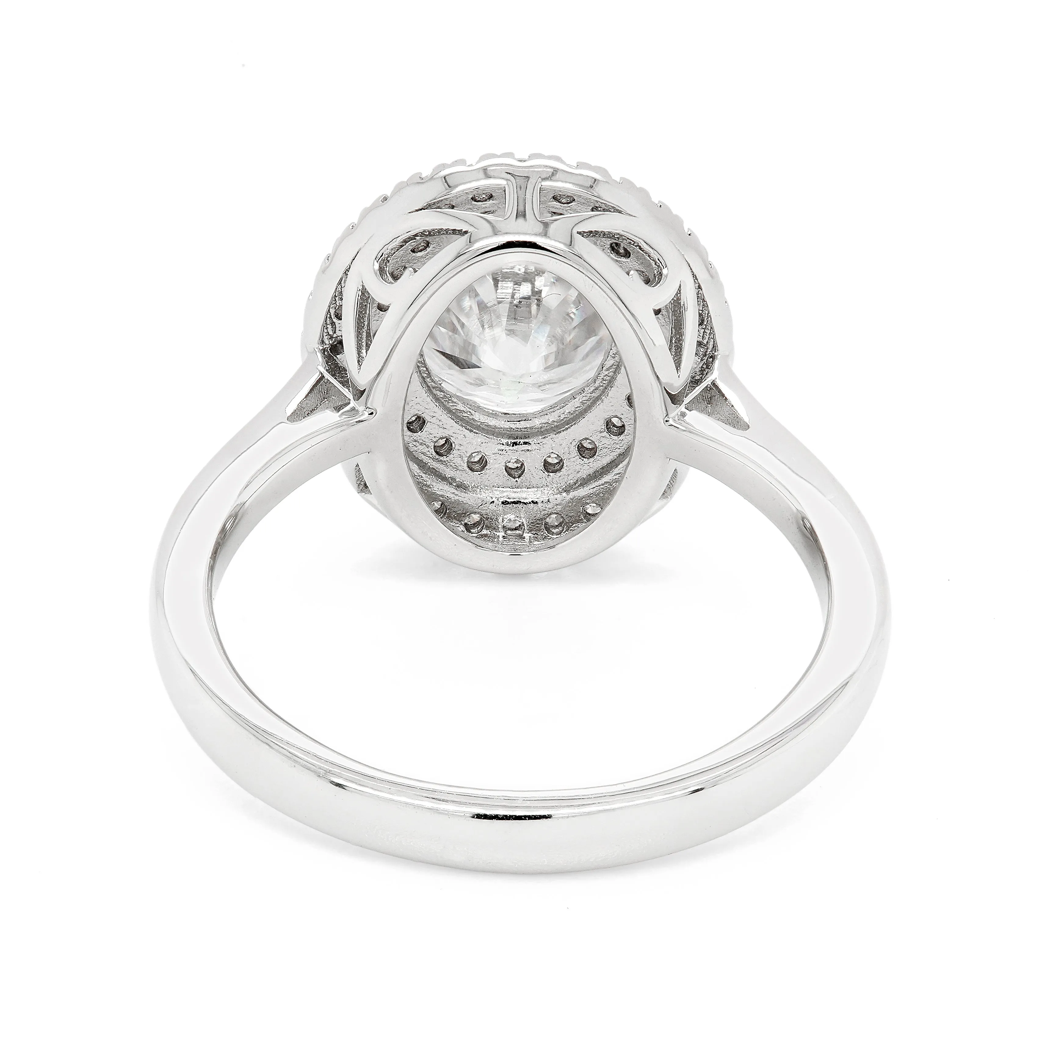 2.37 CTS DEW Moissanite Double Halo Ring