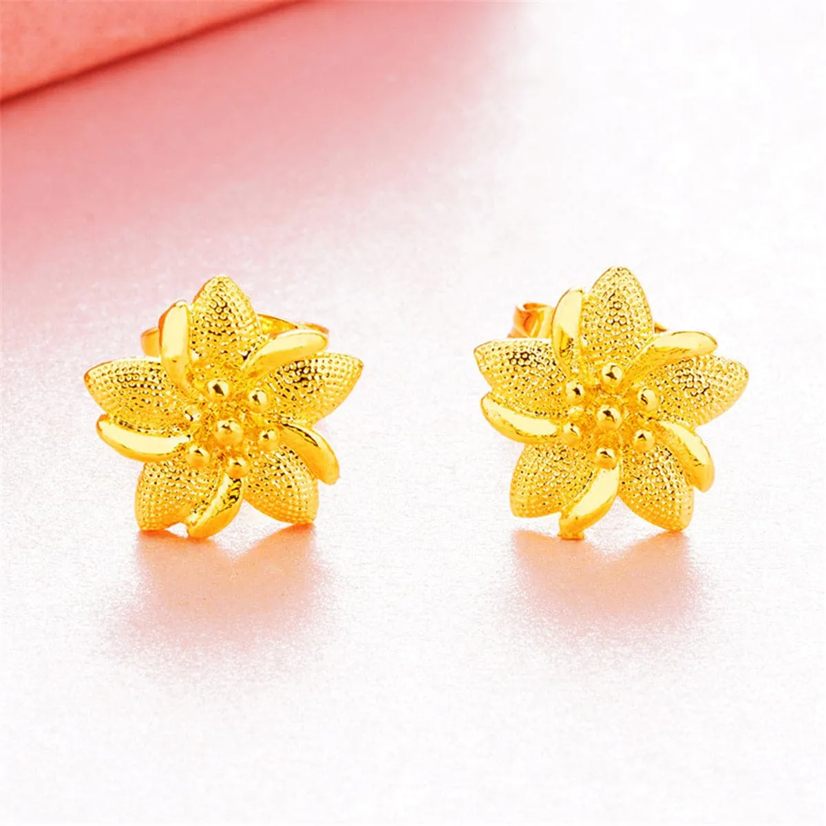 24K Gold-Plated Bauhinia Stud Earrings