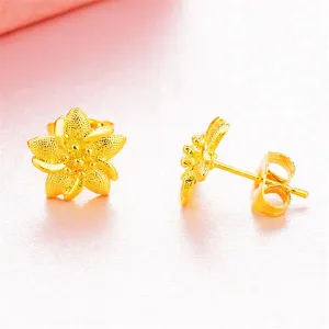 24K Gold-Plated Bauhinia Stud Earrings