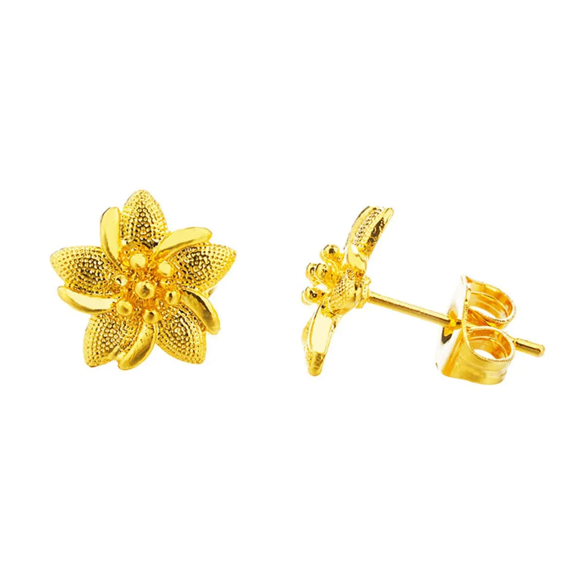 24K Gold-Plated Bauhinia Stud Earrings
