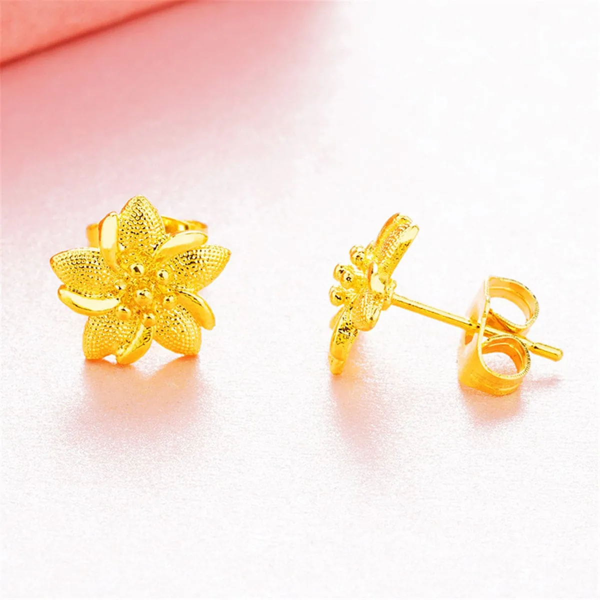 24K Gold-Plated Bauhinia Stud Earrings