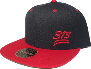 313 Snapback 100 Emoji Inspired Black Red