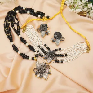 3D Design Zirconia Mala Choker Set