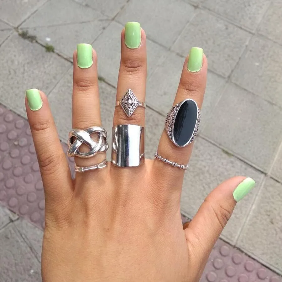 5pcs High Quality Bohemia Style Rings Set