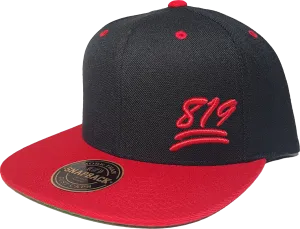 819 Snapback 100 Emoji Inspired Black Red
