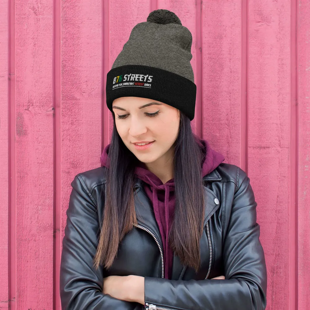 876 Streets Logo Pom-Pom Beanie