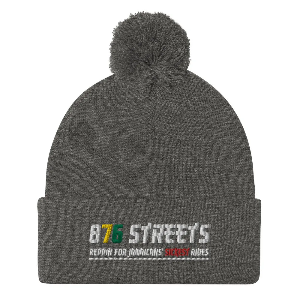 876 Streets Logo Pom-Pom Beanie