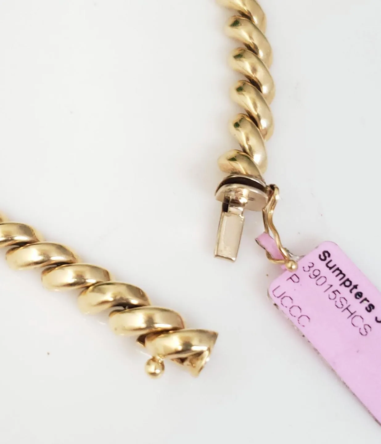 9.7-6mm Tapered Italian San Marco Necklace In 14k Yellow Gold