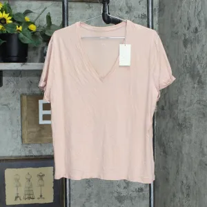 A New Day Women's Short Sleeve V-Neck Casual Cuff T-Shirt 562552