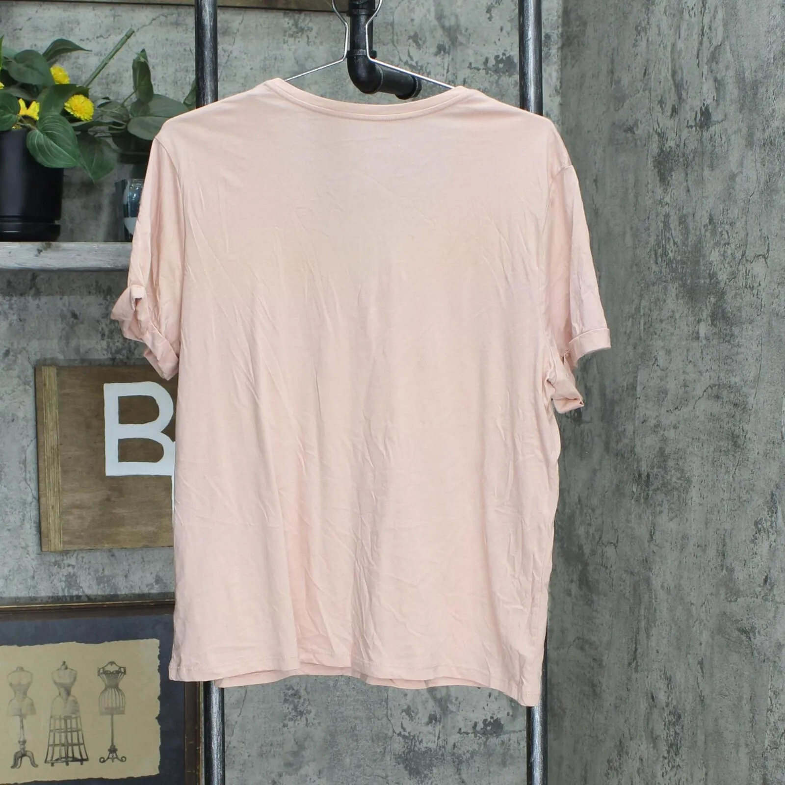 A New Day Women's Short Sleeve V-Neck Casual Cuff T-Shirt 562552