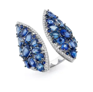 A Sea of Blue Tidal Blue Sapphire Cocktail Ring
