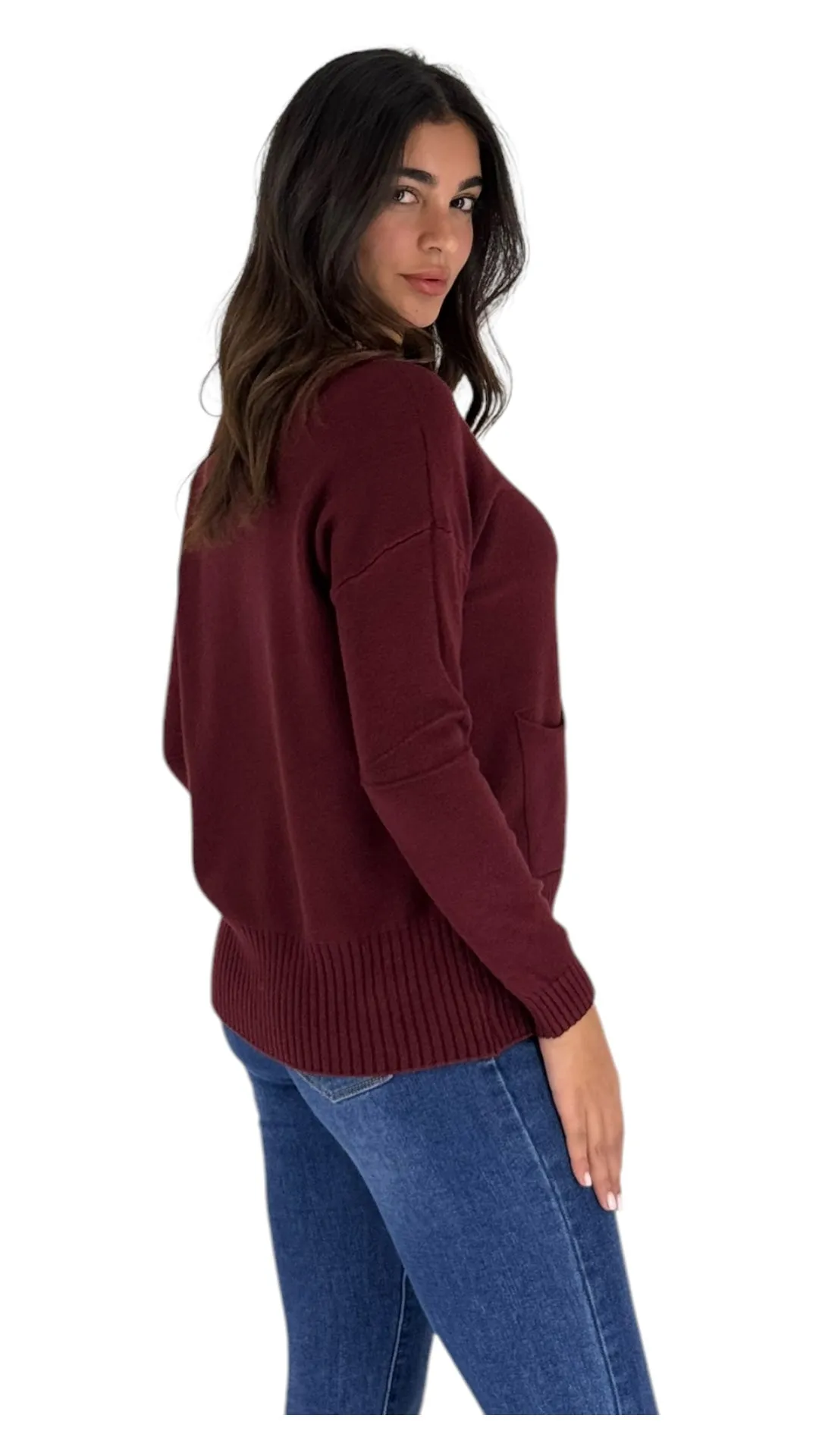 Addie Maroon Sweater