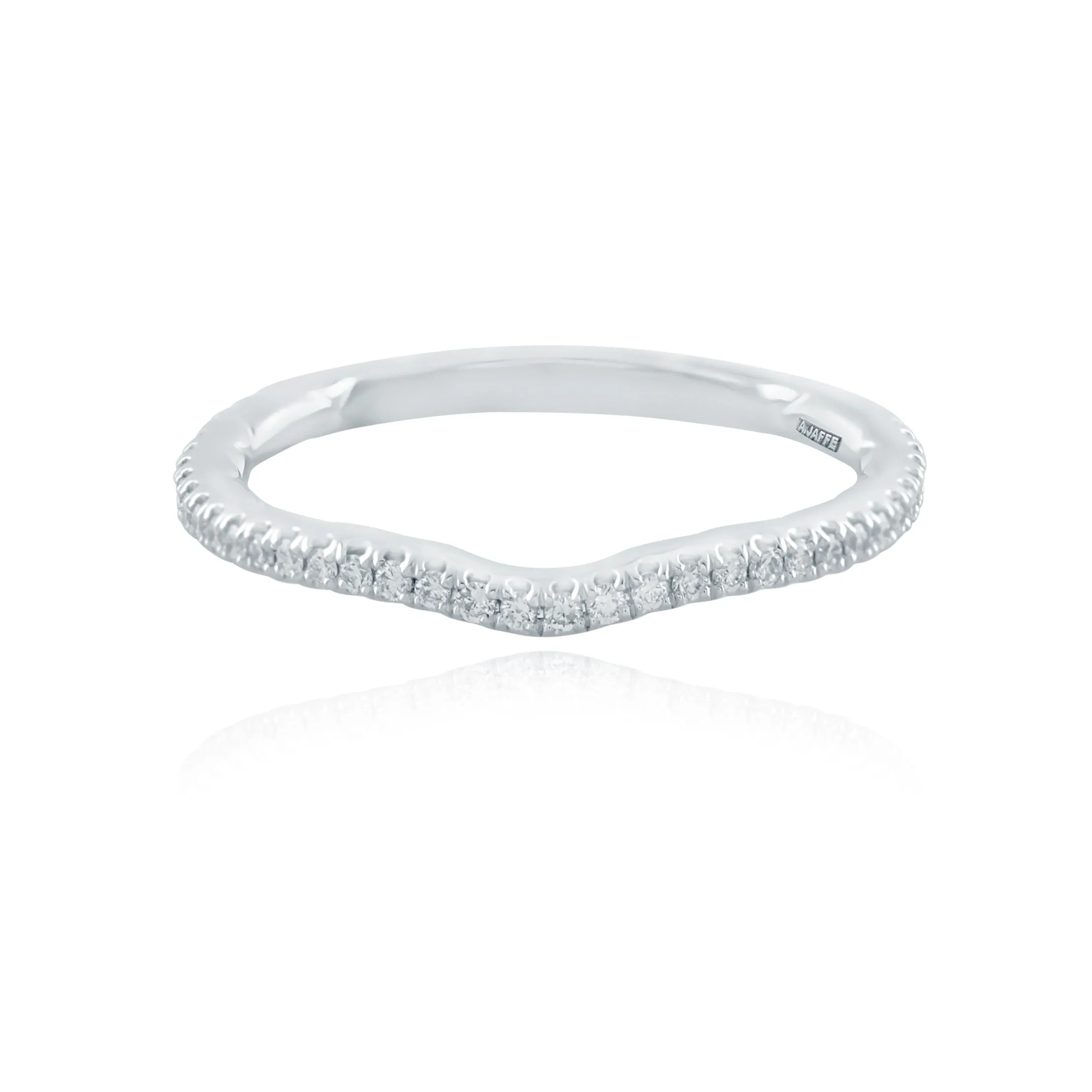 A.Jaffe Contoured Delicate Pavé Diamond Quilted Wedding Band MR1863Q/19