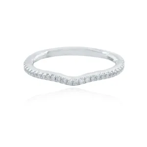 A.Jaffe Contoured Delicate Pavé Diamond Quilted Wedding Band MR1863Q/19