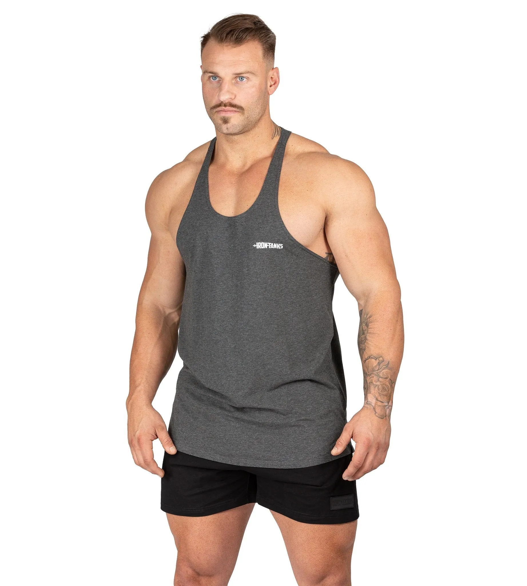 Alpha T-Back Singlet II - Charcoal