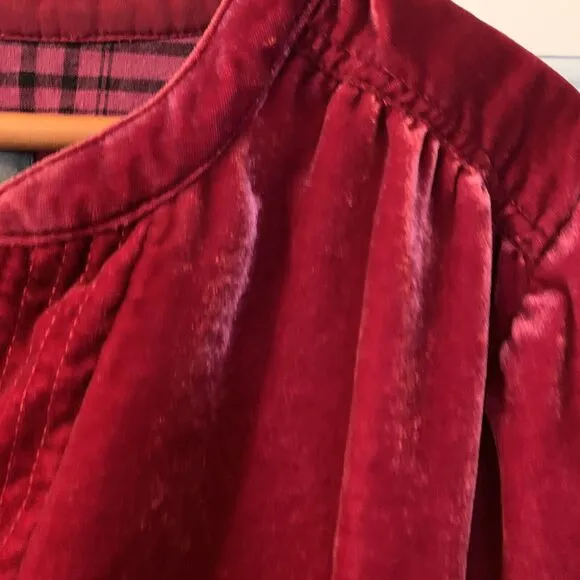 Anthropologie Melody Velvet Tunic Dress Pink Raspberry Small Mini Date Valentine