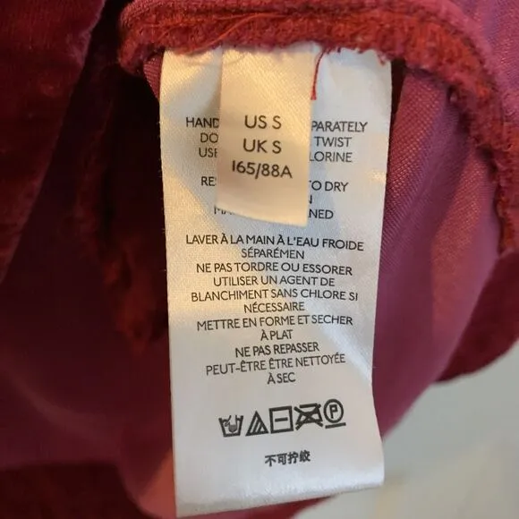 Anthropologie Melody Velvet Tunic Dress Pink Raspberry Small Mini Date Valentine