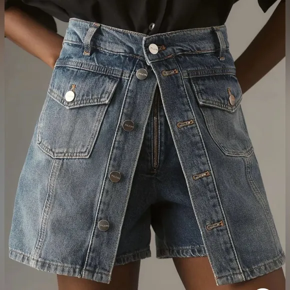 ANTHROPOLOGIE Pilcro Country Denim Skort