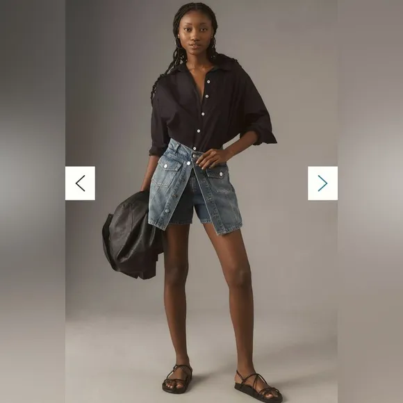 ANTHROPOLOGIE Pilcro Country Denim Skort
