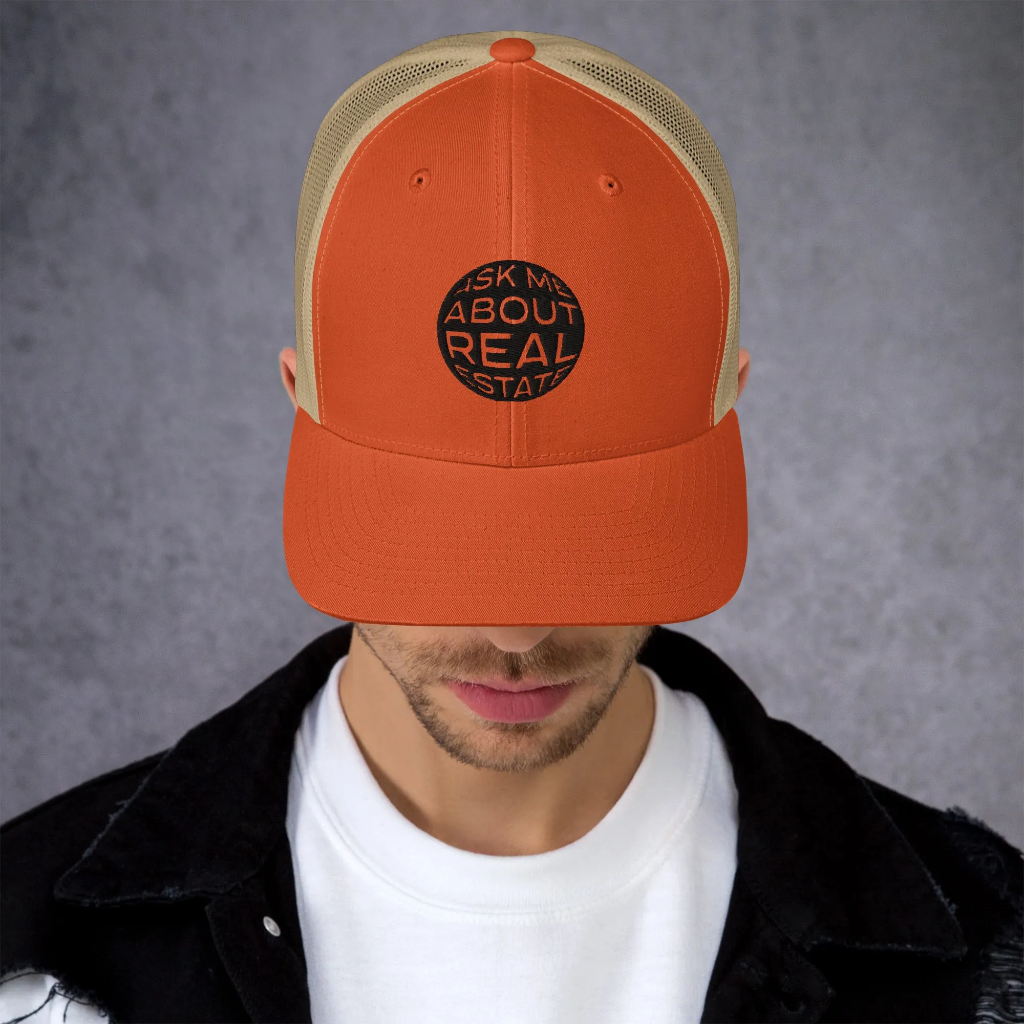 Ask Me About Real Estate Trucker Cap