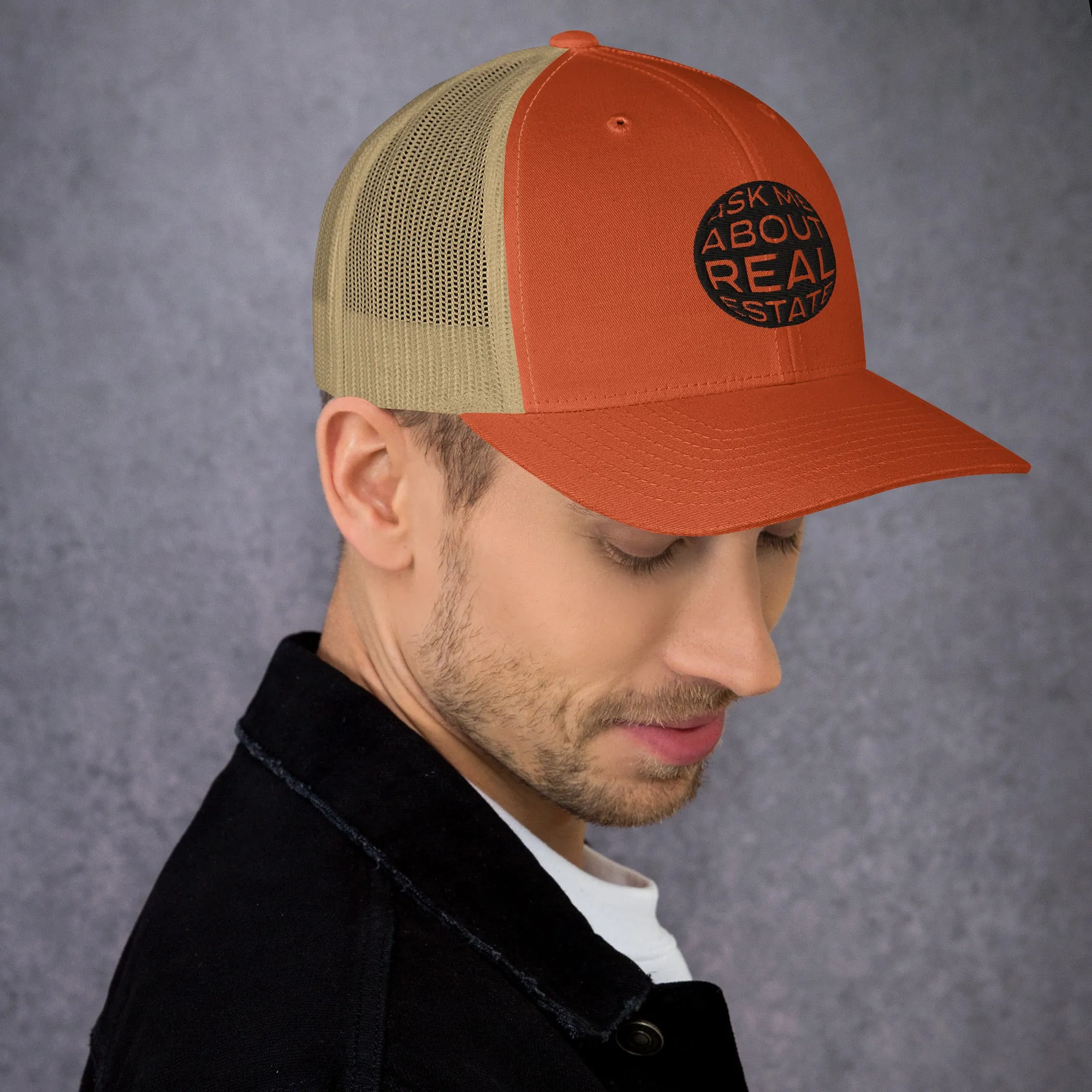Ask Me About Real Estate Trucker Cap