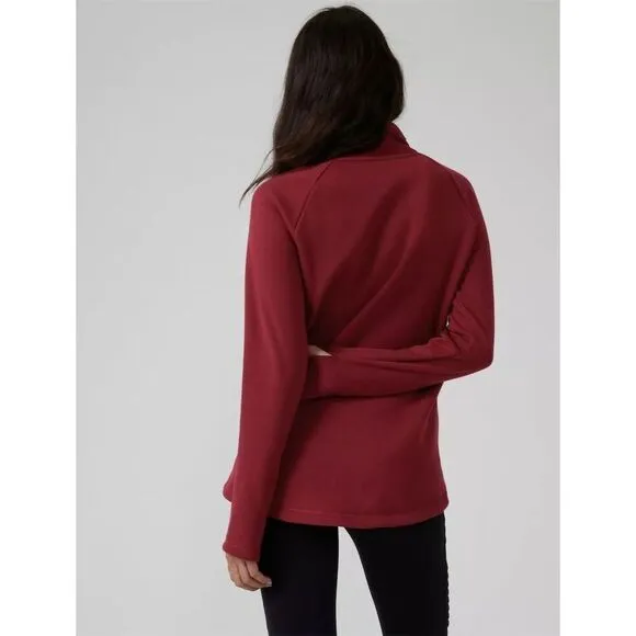 Athleta Women's Karma Funnel Neck  Pullover Sweatshirt Red Size Small