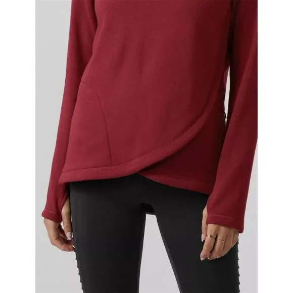 Athleta Women's Karma Funnel Neck  Pullover Sweatshirt Red Size Small