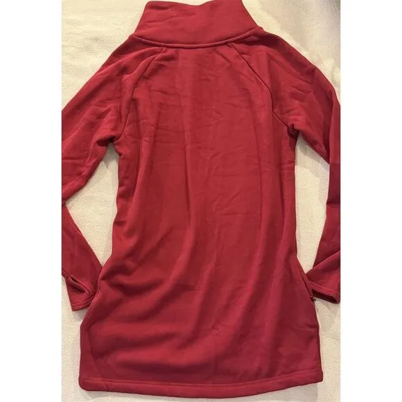 Athleta Women's Karma Funnel Neck  Pullover Sweatshirt Red Size Small