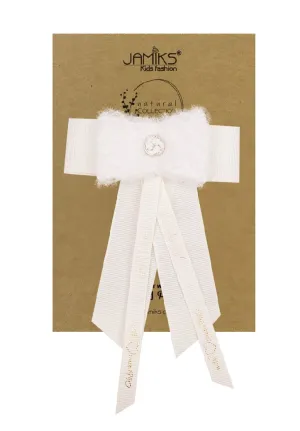 AW24 Jamiks - AGATHE Large Hair Bow White