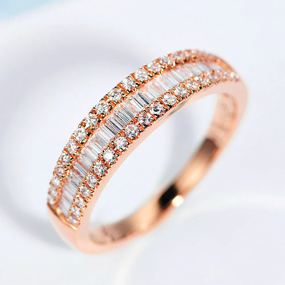 Baguette and Round Diamond Fashion Ring