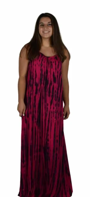 Bali Dress Long - Tie Dye - Pink
