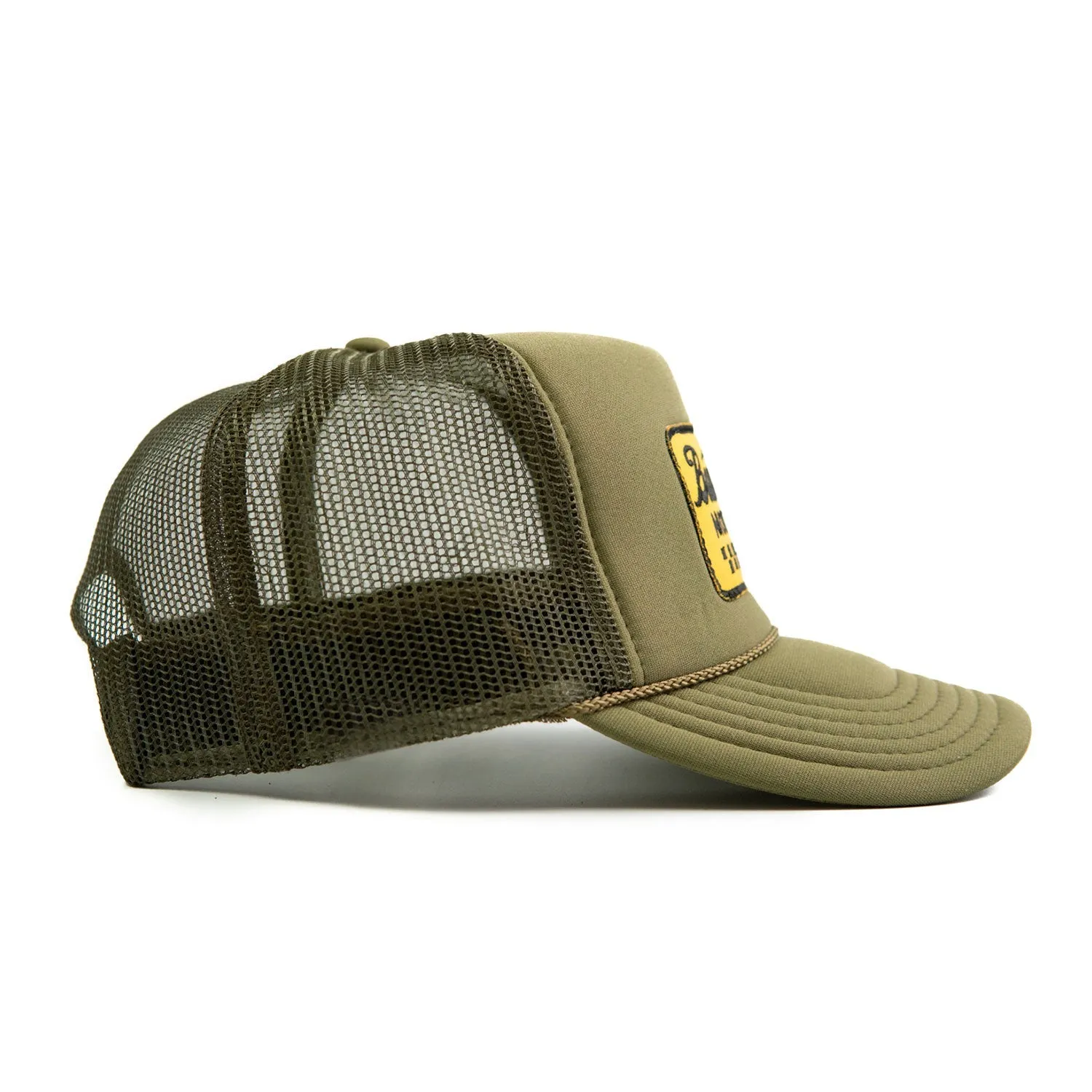 'Banner’ Foam Trucker Hat - Olive Drab