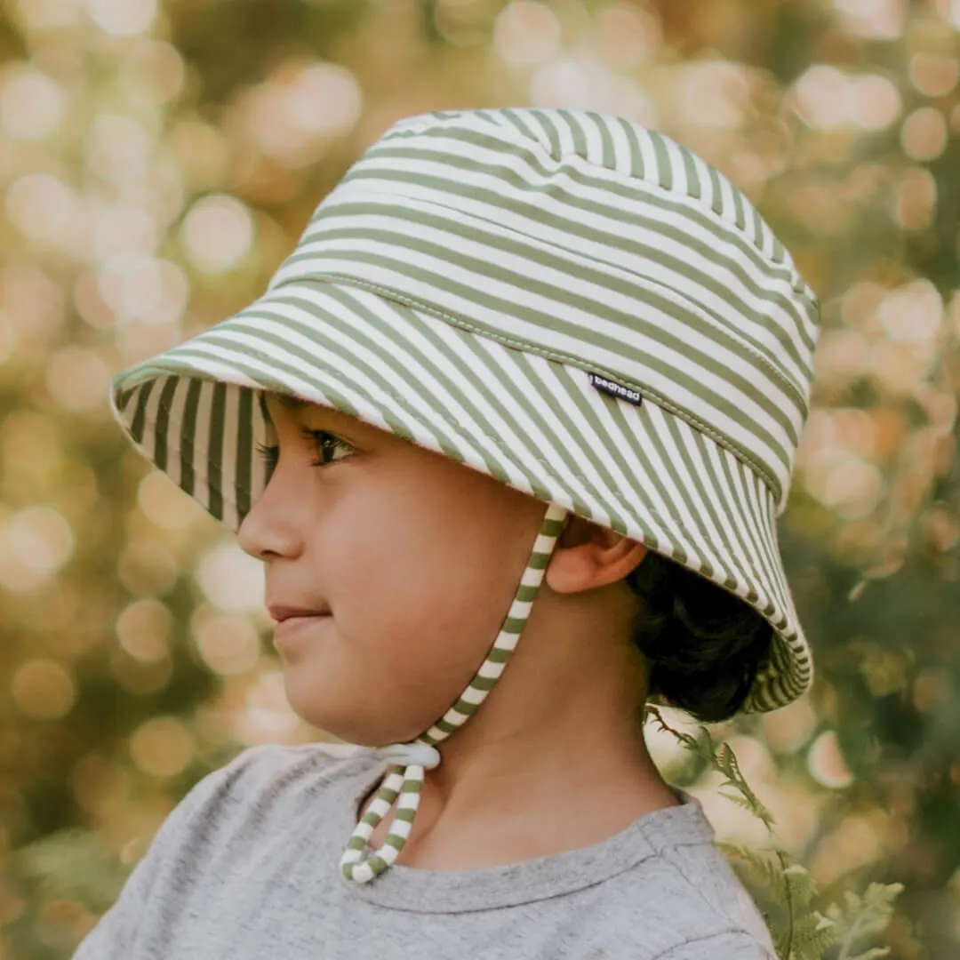 Bedhead Hats | Kids Bucket Hats - Khaki Stripe