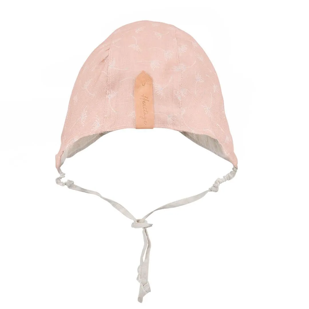 Bedhead Reversible Bonnet Hat- Frances/Flax S