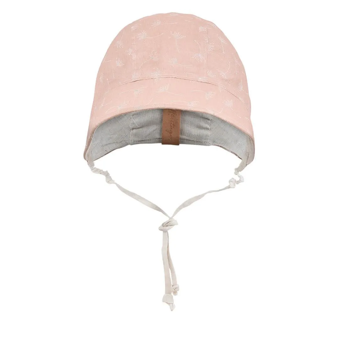 Bedhead Reversible Bonnet Hat- Frances/Flax S