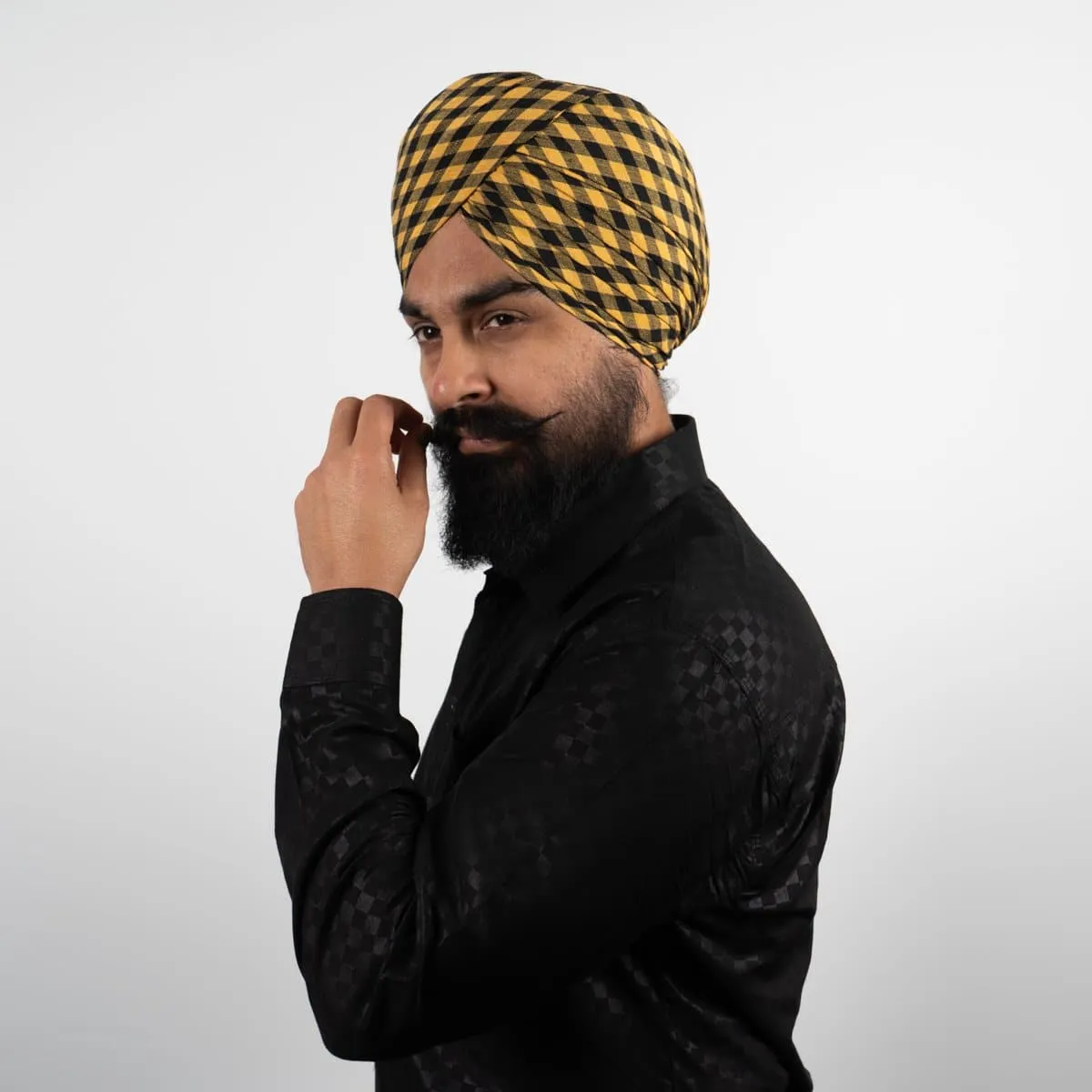 Black & Yellow Gingham Parna
