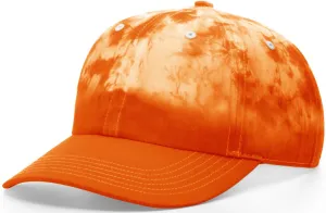 Blank Hand Dipped Tie Dye Dad Hat Orange