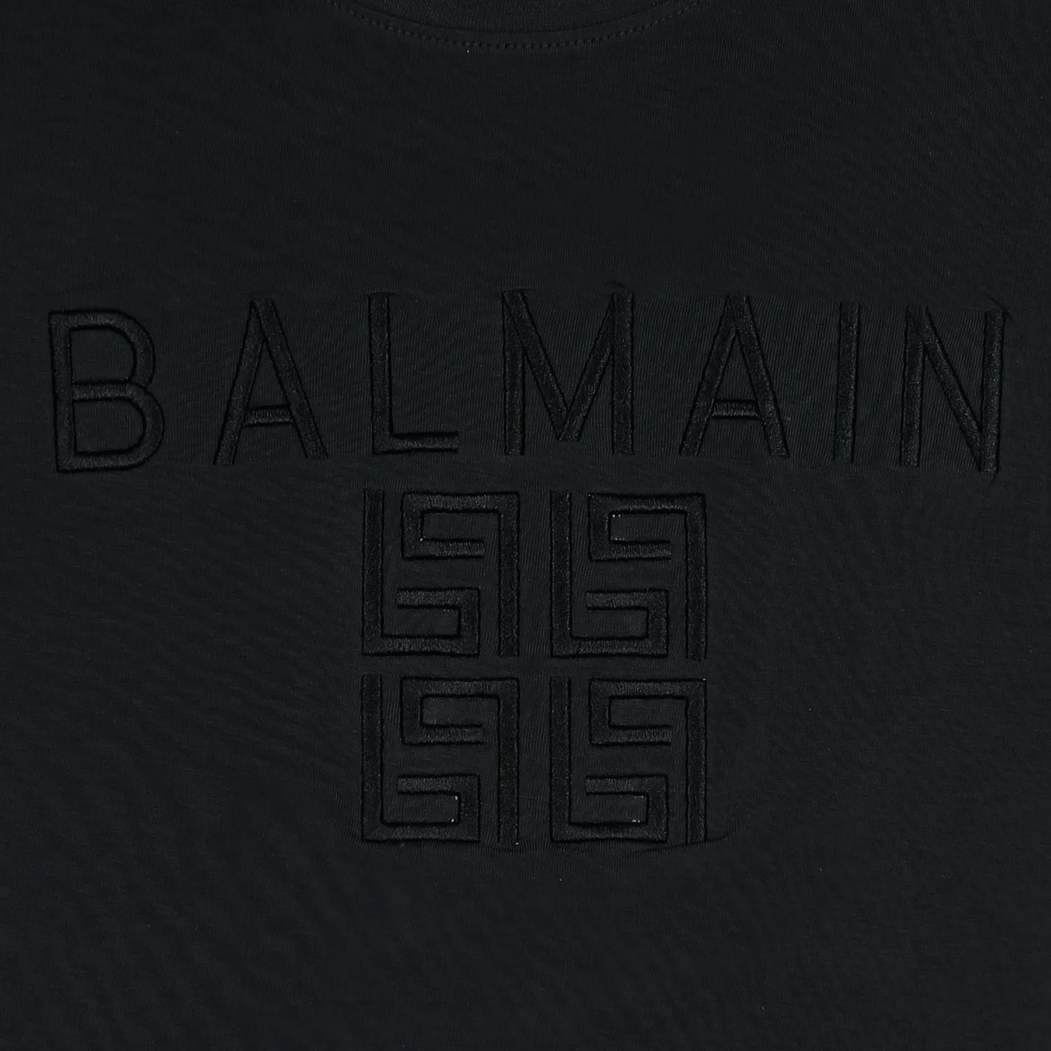 B.L.M.N Black Embroidered Premium T-Shirt