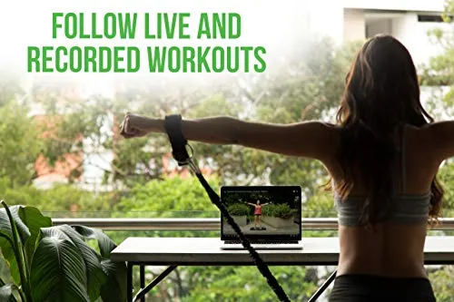 BodyBoss Home Gym 2.0 - Full Portable Gym Home Workout Package   1 Set of Resistance Bands - Collapsible Resistance Bar, Handles - Full Body Workouts for Home, Travel or Outside - Black