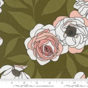 Botany by Moda Fabrics CABBAGE ROSE/MONSTERA