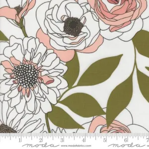 Botany by Moda Fabrics CABBAGE ROSE/PAPER