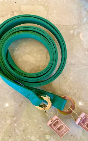 Brave Leather - Seki Double Ring Waist Belt In Emerald