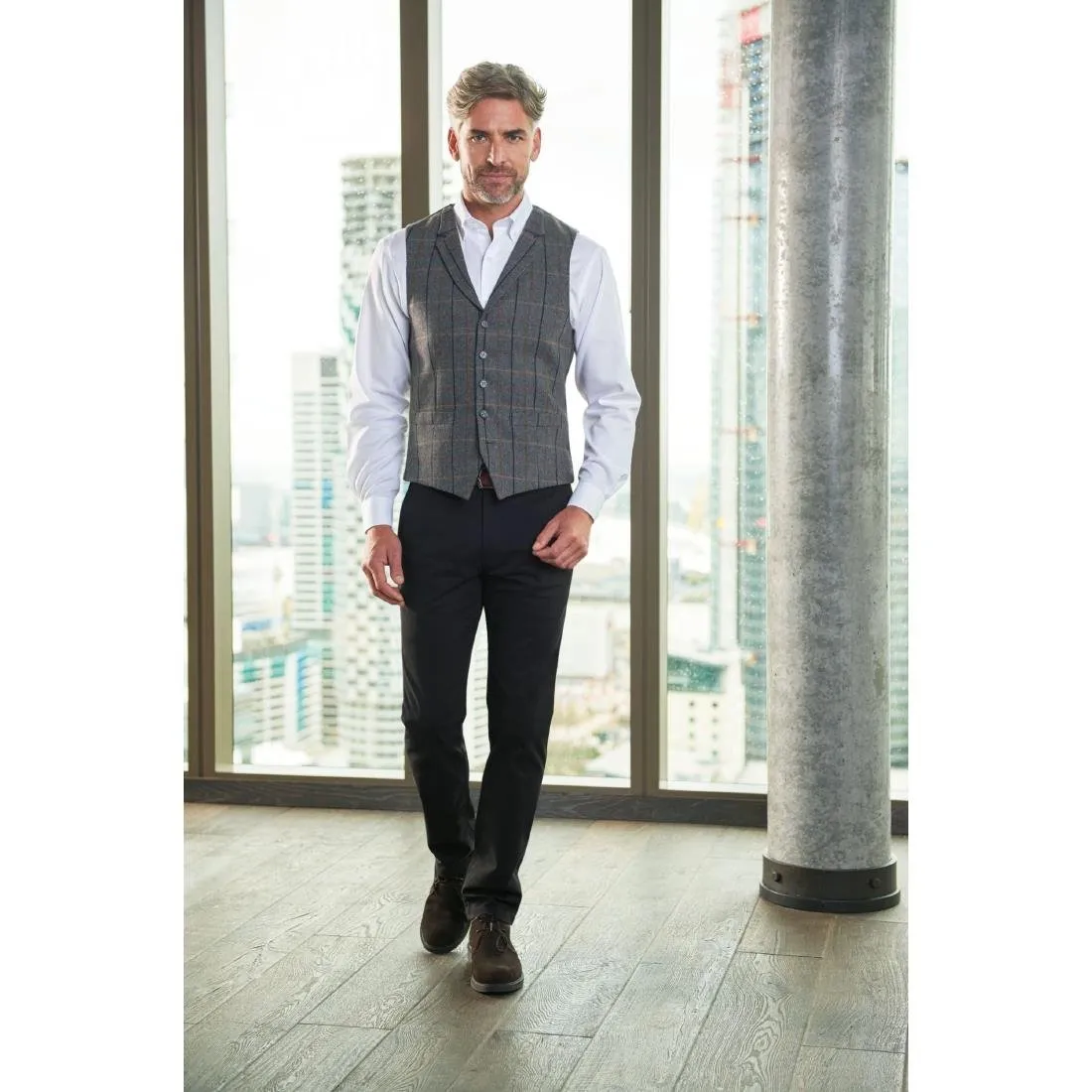 Brook Taverner Mens Miami Slim Fit Chinos Black 36"