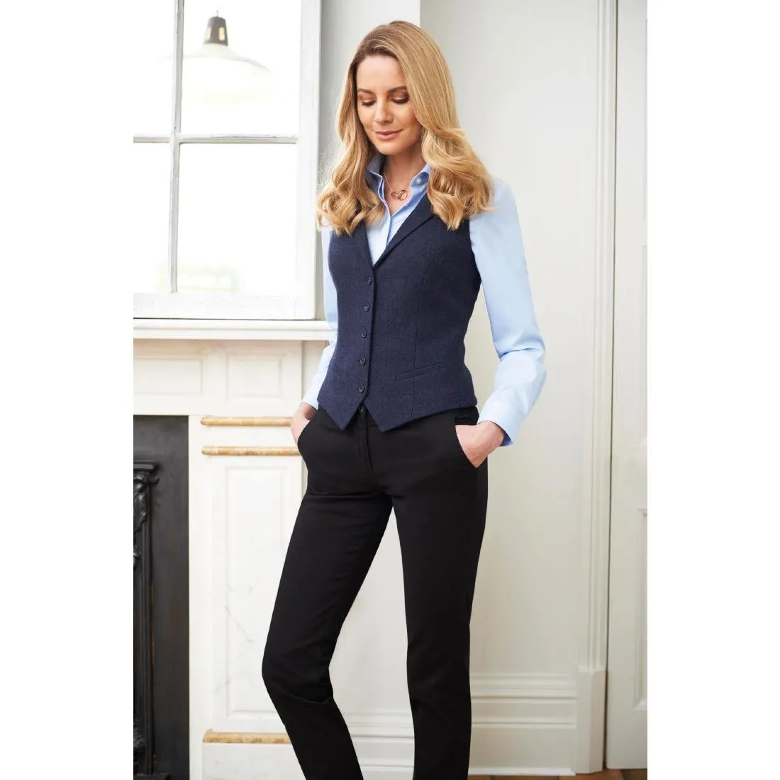 Brook Taverner Womens Houston Slim Leg Chinos Black Size 10