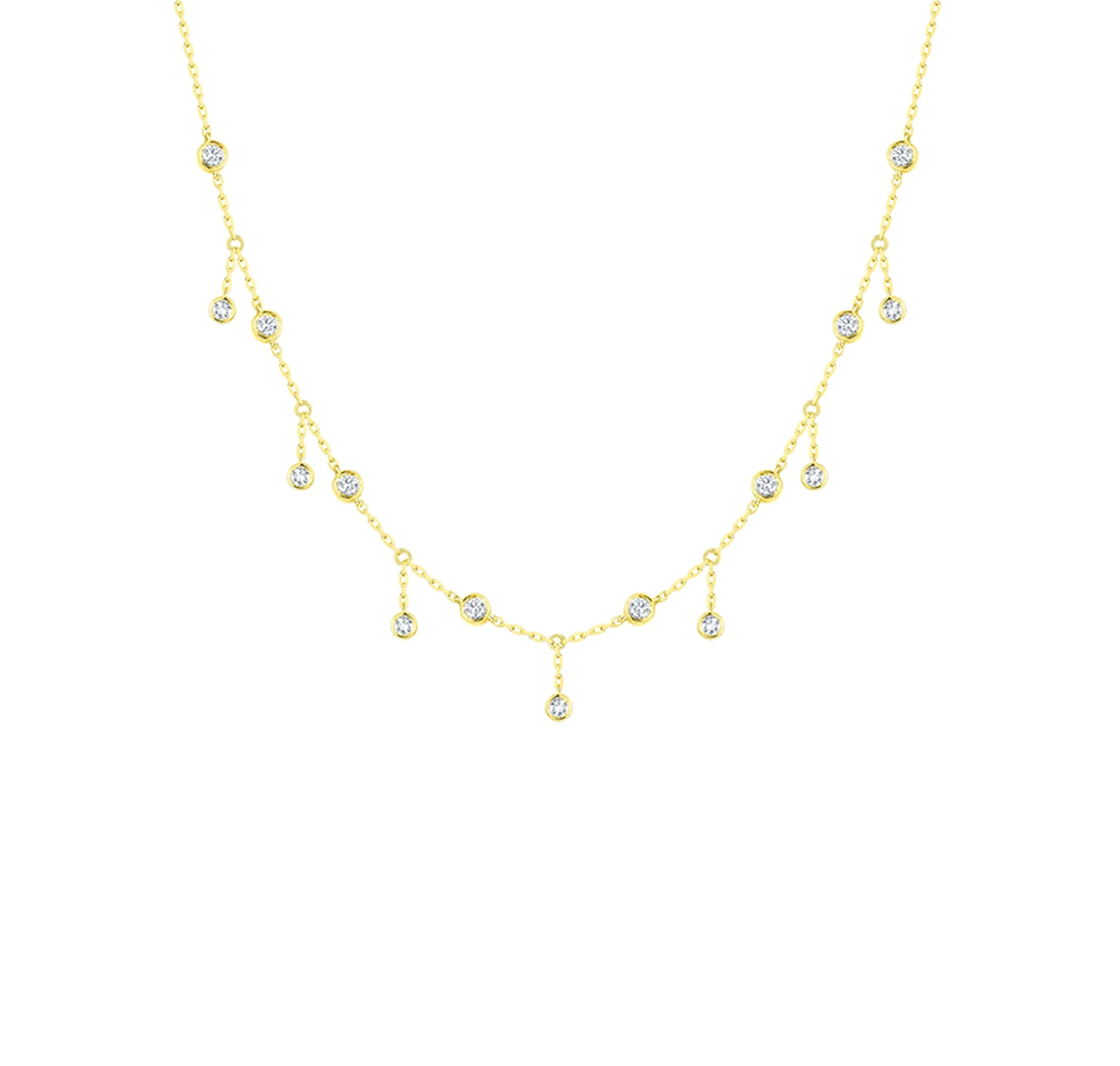 Bubbly 0.62ct Lab Grown Diamonds Necklace <br> NL-00290WHT